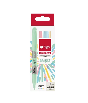 Imagen de Filgo resaltador lighter fine - estuche 4 pastel