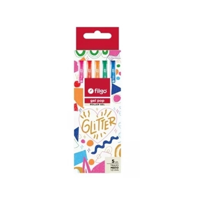 Imagen de Filgo roller gel pop - estuche 5 glitter