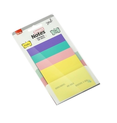 Imagen de Brw notas autoadhesivas traslucidas pastel 4 colores