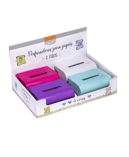 Imagen de Perforadora BRW 15hojas color- display 4 unidades