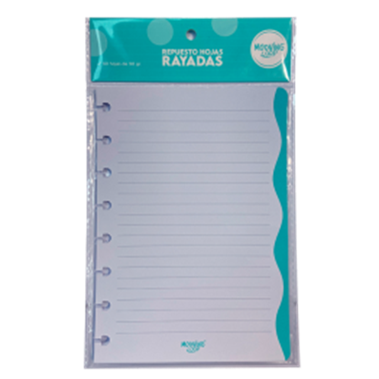 Imagen de Repuesto hojas rayado mooving para cuadernos loops a5