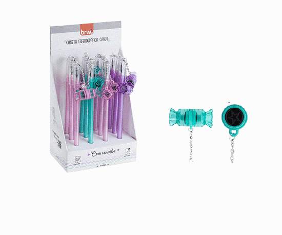 Imagen de Boligrafo gel Brw 0.7mm c/sello -candy- display 12un surtido
