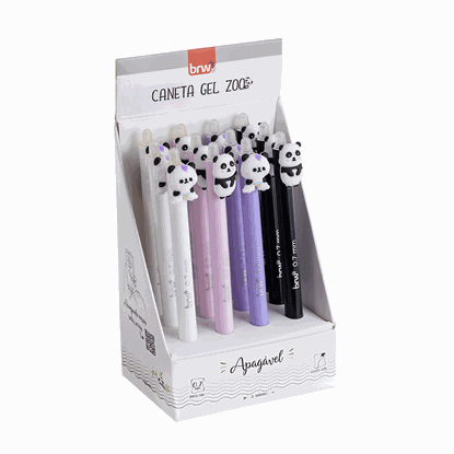 Imagen de Boligrafo borrable Brw 0.7mm- zoo - display 12un surtido
