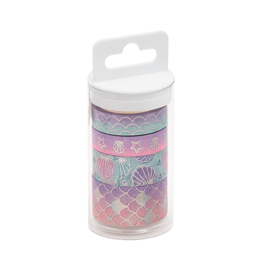 Imagen de Cinta adhesiva washi tape Brw -amal hot sirena- 20x5mm blister 4 unidades