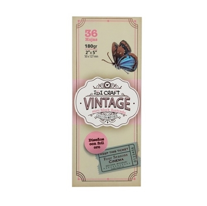 Imagen de Block 36 h papel ilustrado ibi craft 5x13cm 180gr/ 18 diseños