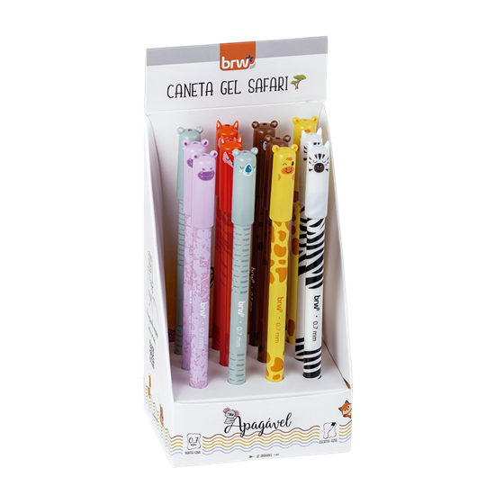 Imagen de Boligrafo borrable BRW 0.7mm- safari  - display 12un surtido