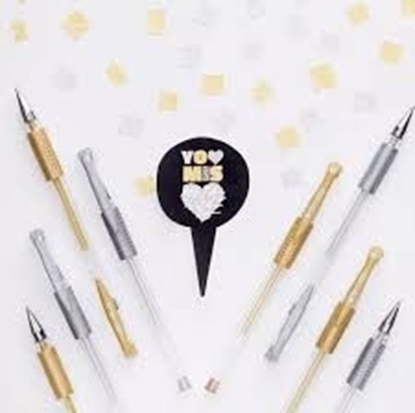 Imagen de Boligrafoo roller gel pop metálico Filgo - caja 12 - oro - plata