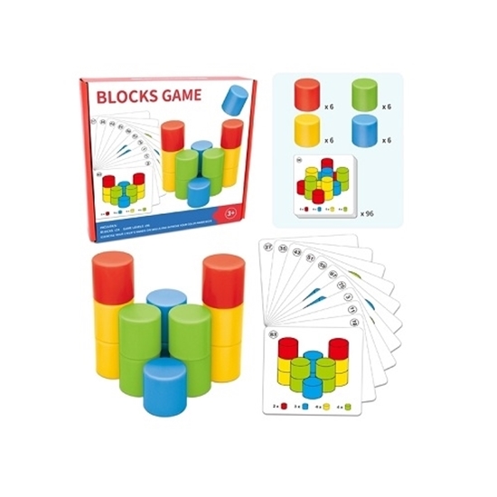 Imagen de Juego apilable de cilindros con tarjetas          /60
