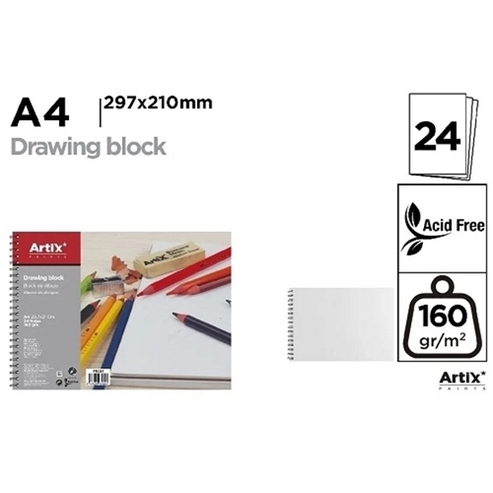 Imagen de Block de dibujo a4 main paper 24 hojas  PB301