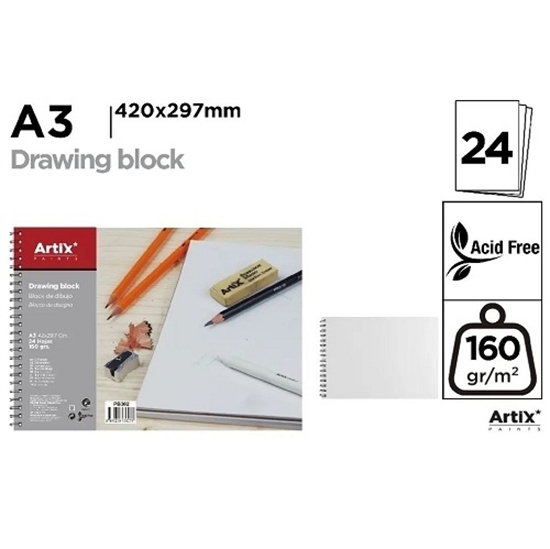 Imagen de Block de dibujo a3 main paper 24 hojas    PB302