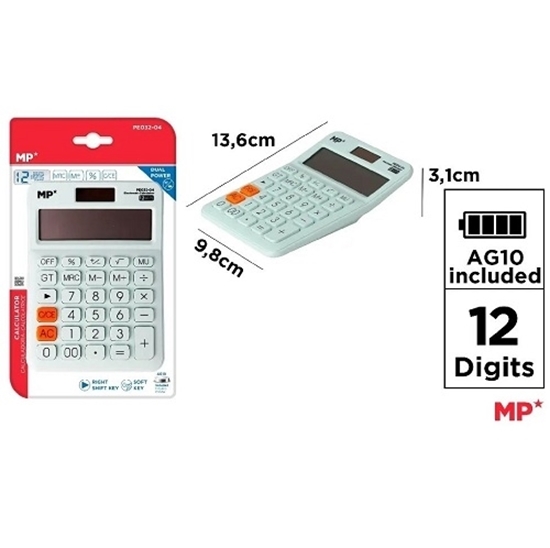 Imagen de Calculadora 12 digitos Verde main paper PE032-04