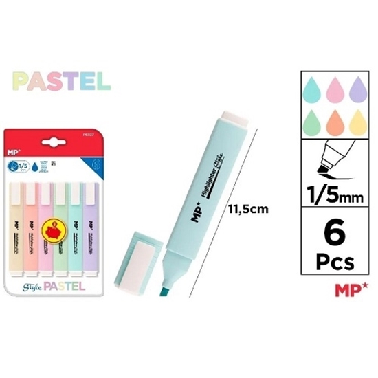 Imagen de Marcador fluo  main paper blister 6un.  PE537