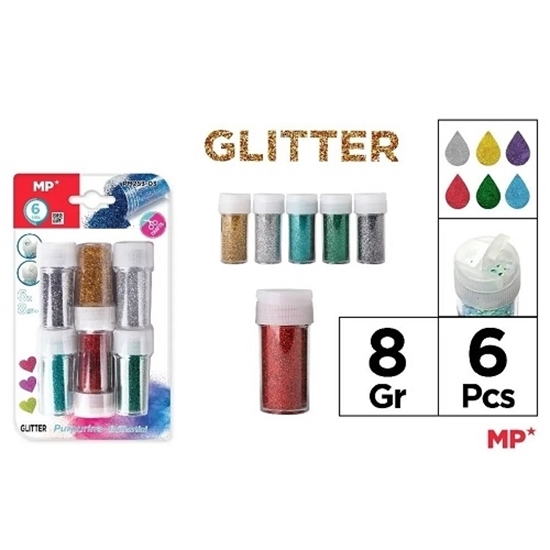 Imagen de Purpurina main paper blister x 6 un. de 8 gr    PM253-01