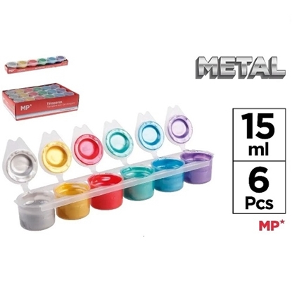 Imagen de Tempera main paper 6 colores metalizados 15 ml   PP162-03
