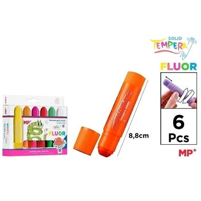 Imagen de Tempera solida main paper fluo 6 un  PP205-6