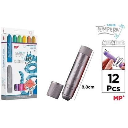 Imagen de Tempera solida main paper metalica 12 un     PP206-12