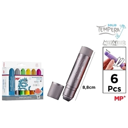 Imagen de Tempera solida main paper metalica 6 un   PP206-6
