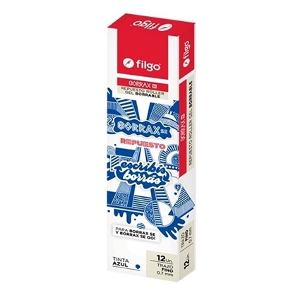 Imagen de Filgo repuesto gel borrable borrax se - caja 12 azul