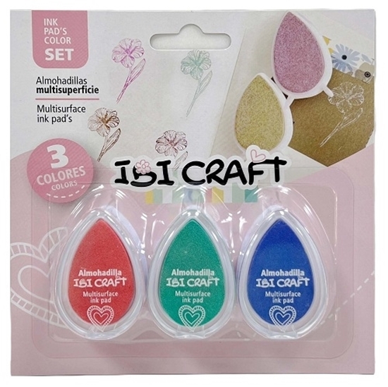Imagen de Almohadillas set 3 unidades ibi craft colores claros