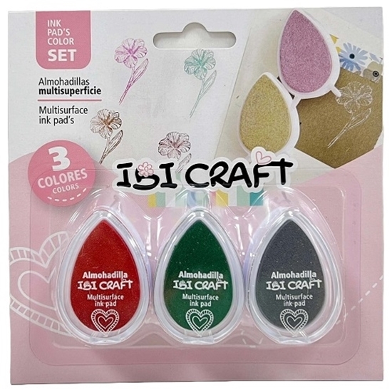 Imagen de Almohadillas set 3 unidades ibi craft colores oscuros