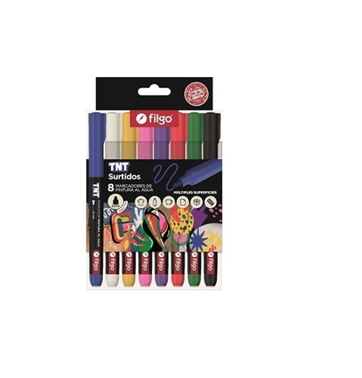 Imagen de Marcador Filgo acrilico tnt 1.0 - etuche 8 surtido