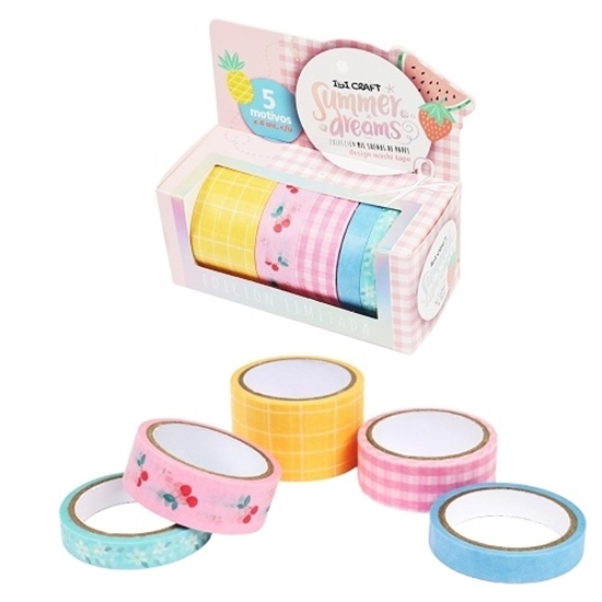 Imagen de Cinta adhesiva ibi craft pack x 5 serie summer dreams