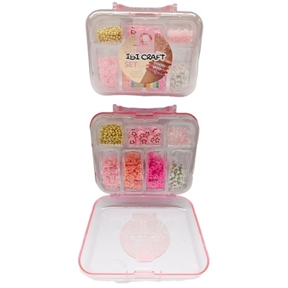 Imagen de Set de cuentas rosado 450 + valija piezas ibi craft
