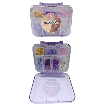 Imagen de Set de cuentas violeta 450 + valija piezas ibi craft