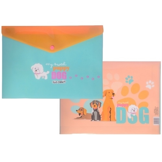 Imagen de Sobre plastico a4 con broche dog ibi craft 12 unidades
