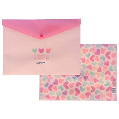 Imagen de Sobre plastico a4 con broche love ibi craft 12 unidades