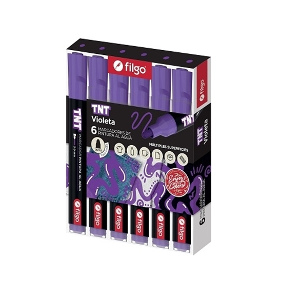 Imagen de Filgo marcador acrilico tnt 3.0 - caja 6 violeta