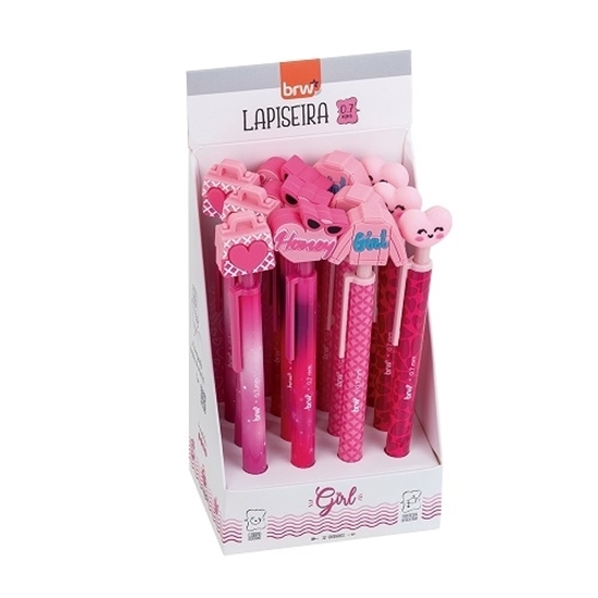 Imagen de Brw Portamina plastico 0.7mm girl - display 12 un