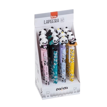 Imagen de Brw Portamina plastico 0.7mm panda colors - display 12 un