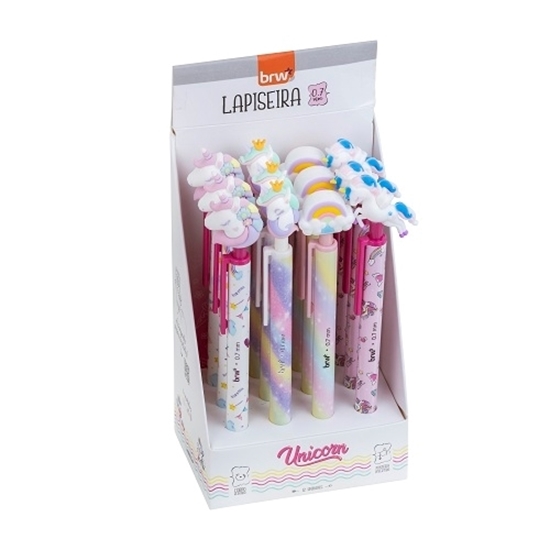 Imagen de Brw Portamina plastico 0.7mm unicornio - display 12 un