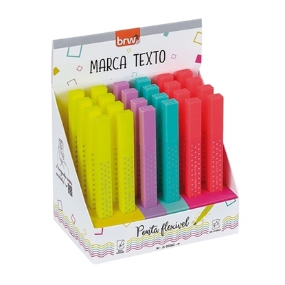 Imagen de Brw resaltador square+neon - display 24 un