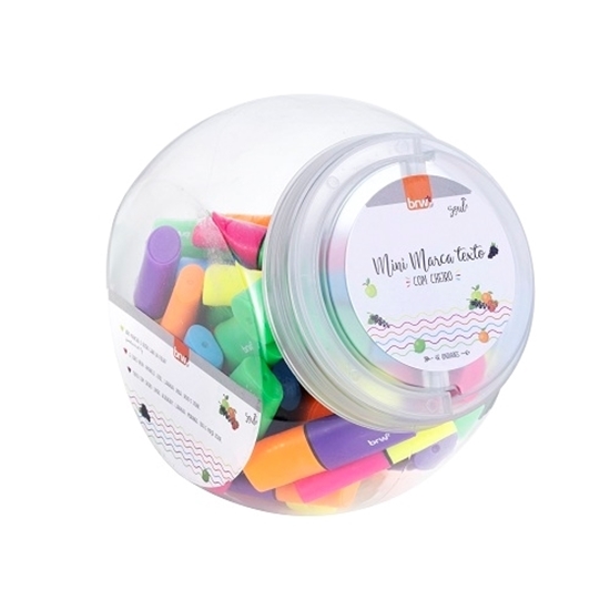 Imagen de Brw resaltador mini neon perfumados- pote 48 unidades