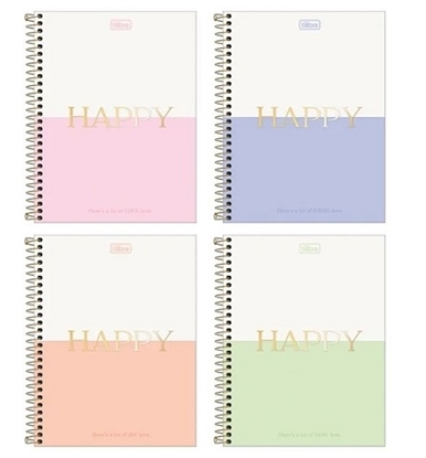 Imagen de Cuaderno tilibra 80h happy t/d con espiral