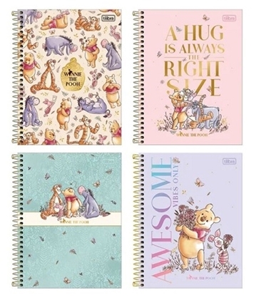 Imagen de Cuaderno tilibra 80h winnie pooh t/d con espiral