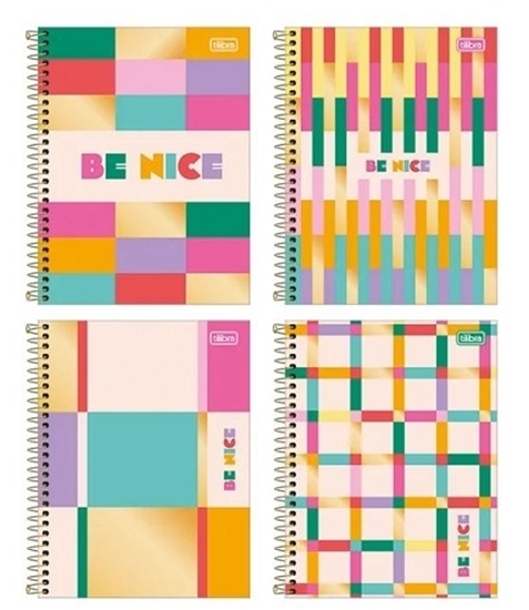 Imagen de Cuaderno tilibra 80h be nice tapa dura c/espiral 17.7 x 24