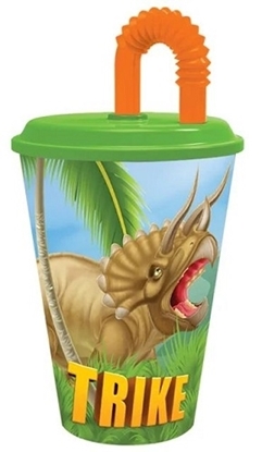 Imagen de Botella infantil c/sorbito dinosaurios 430 ml