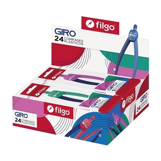 Imagen de compas Filgo plastico giro - caja 24