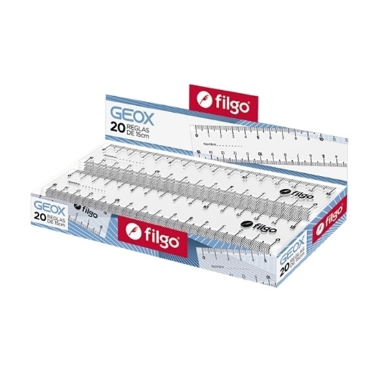Imagen de regla Filgo rigida geox 15 cm - caja 20 unidades