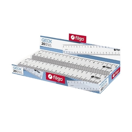 Imagen de regla Filgo rigida geox 20 cm - caja 20 unidades