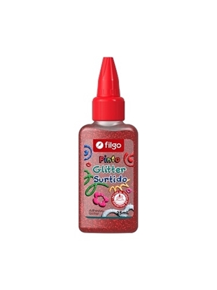Imagen de goma con brillantina Filgo pinto glitter 25 ml - rojo caja 12 unidades