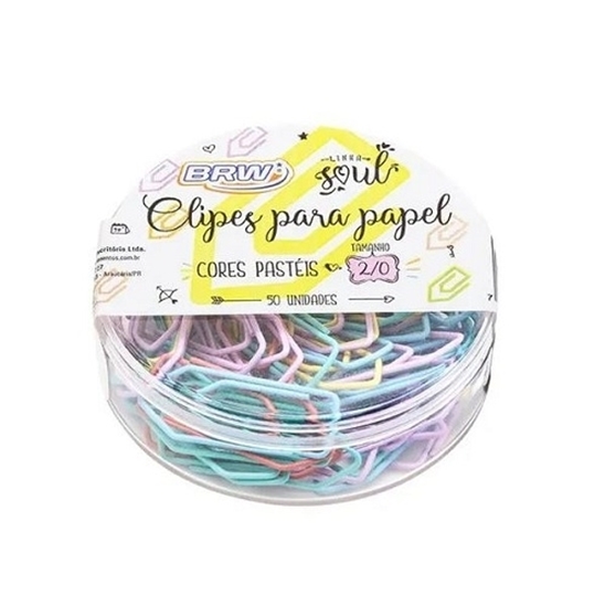 Imagen de clip 2.0 BRW - colores pastel - 50 unidades