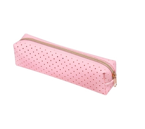 Imagen de Brw cartuchera perforada 1 cierre rosa pastel