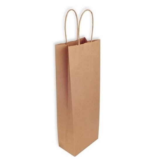 Imagen de Bolsa de papel kraft botella 14 x 8 x 40 ilustra