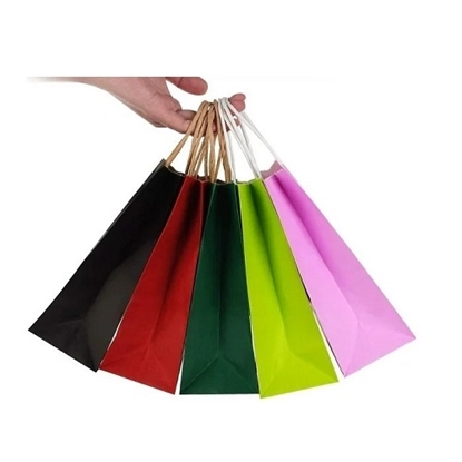 Imagen de Bolsa papel colores intensos surtidos 27X22X11CM ilustra12 UNIDADES