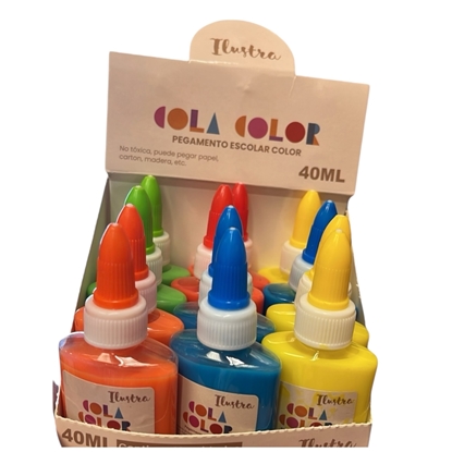 Imagen de Goma vinilica ilustra color 40ml 12unidades