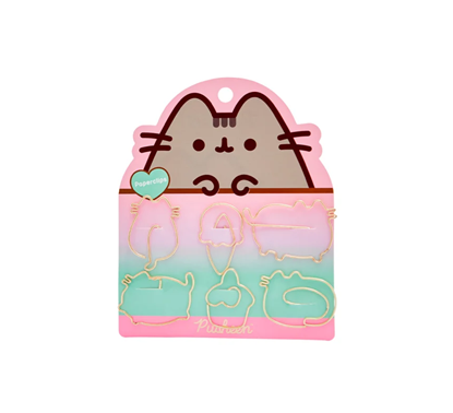Imagen de Clip metálico con forma mooving pusheen maw blister  x 6